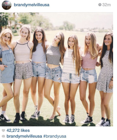 Models photographed on the Brandy Melville Instagram page
